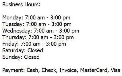 Please click here for directions to our facility.